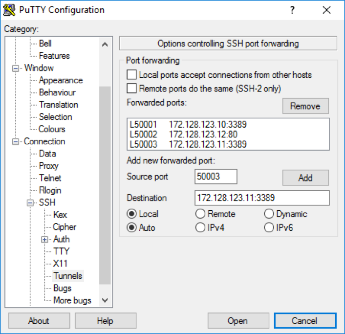 Ssh tunnel putty remote desktop manager devolutions