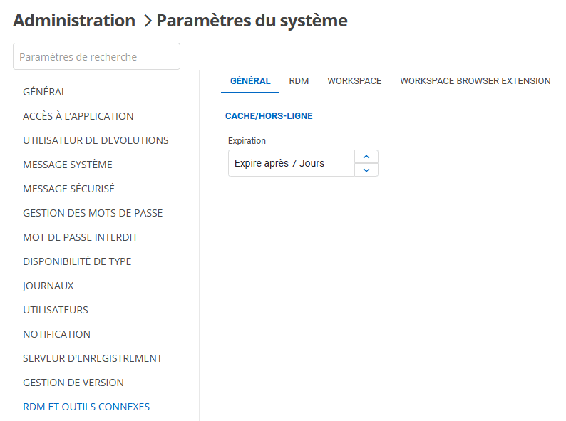 Application d’un verrouillage biométrique ou d’un mot de passe maître dans Devolutions Workspace à partir de DVLS