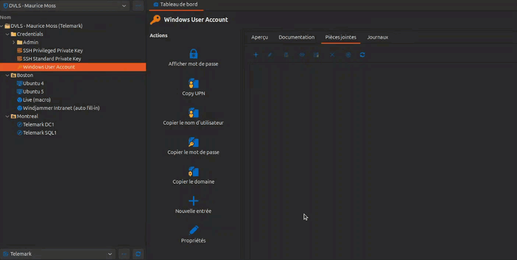 Attribuer des permissions à une entrée d’identifiant dans RDM pour Linux
