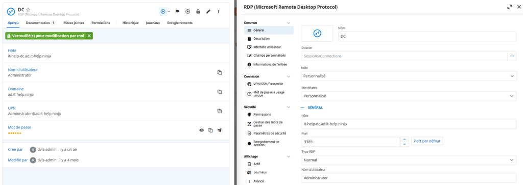 Réservation automatique d’une entrée lors de la modification