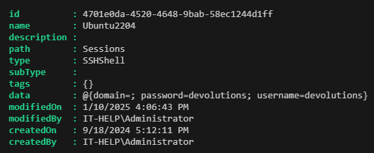 Returning passwords and sensitive data for more entry types