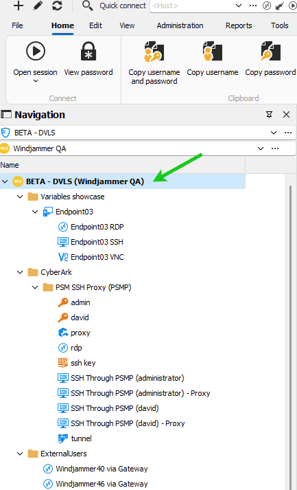 Select your root folder