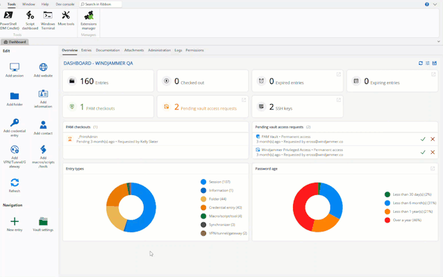 WinGet dashboard
