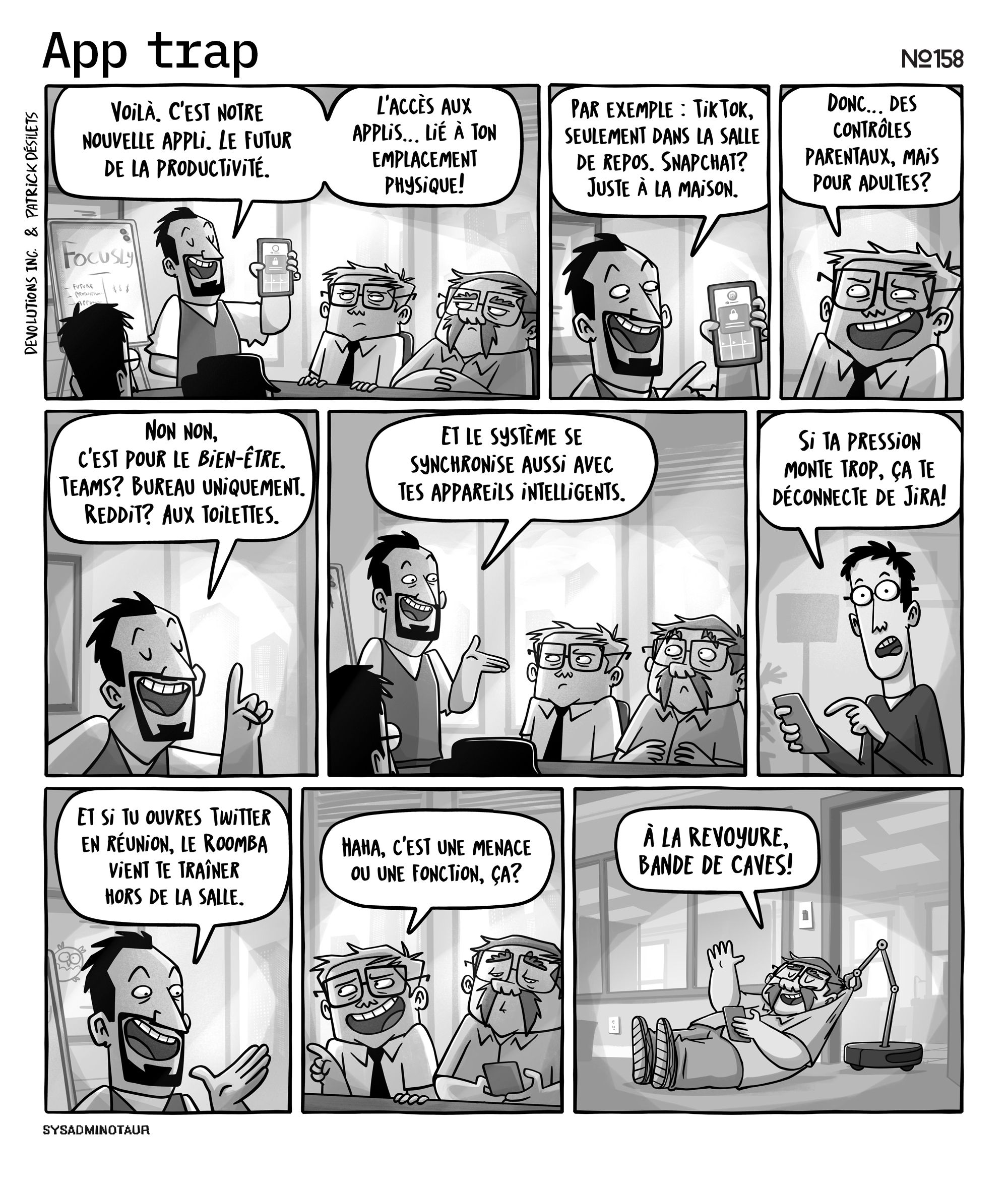 Sysadminotaur 158 app trap devolutions blogue