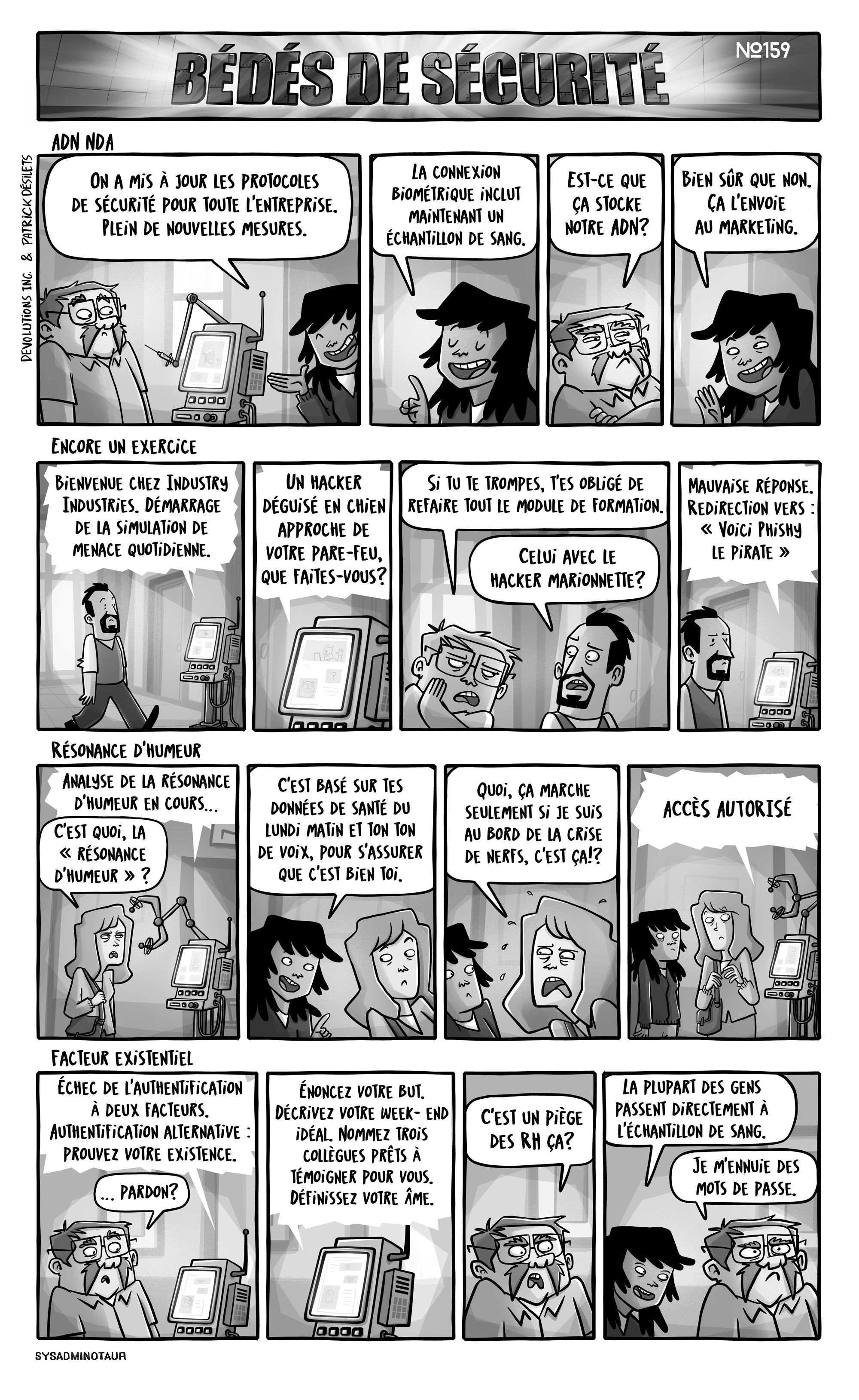 Sysadminotaur 159 security comics devolutions blogue