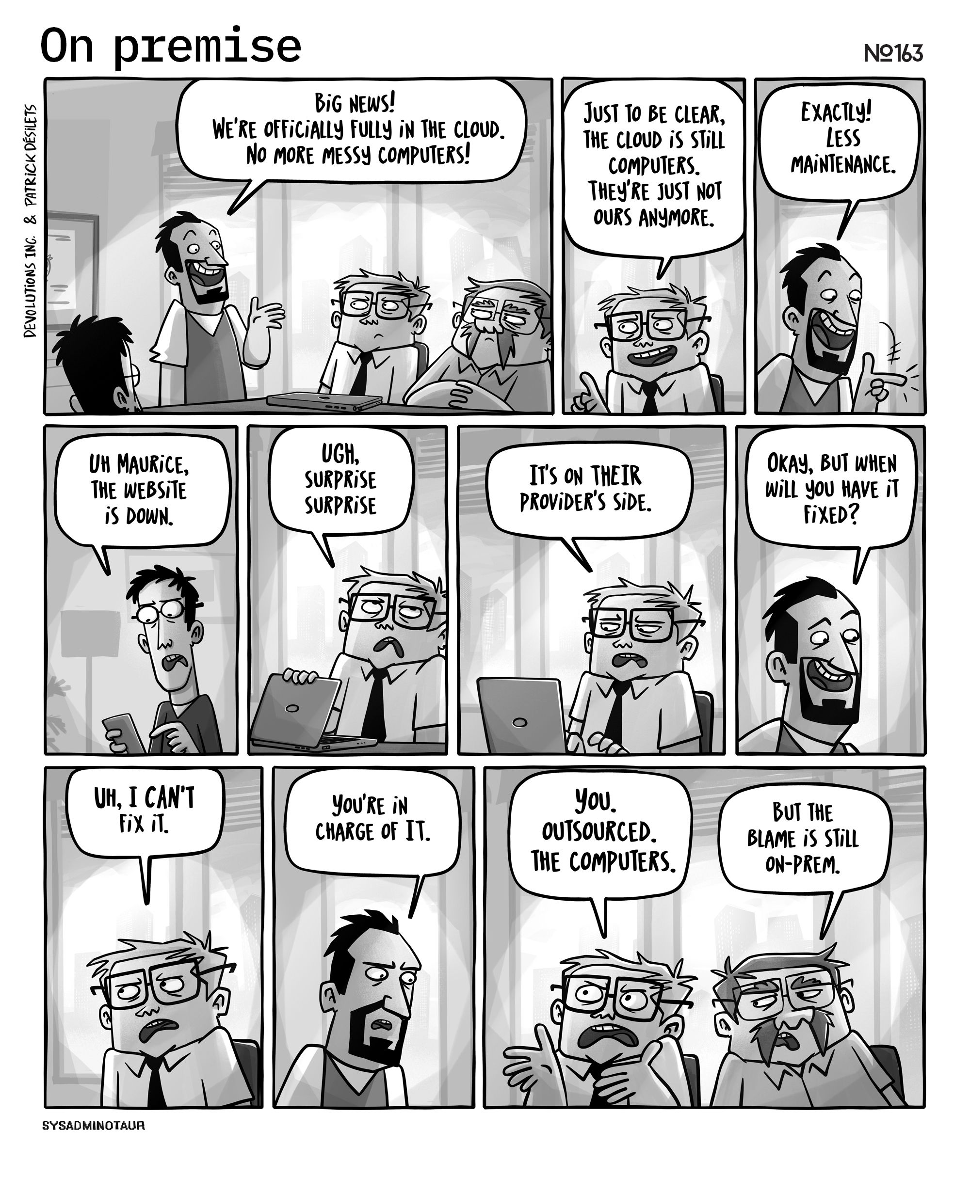Sysadminotaur 163 on premise devolutions blog