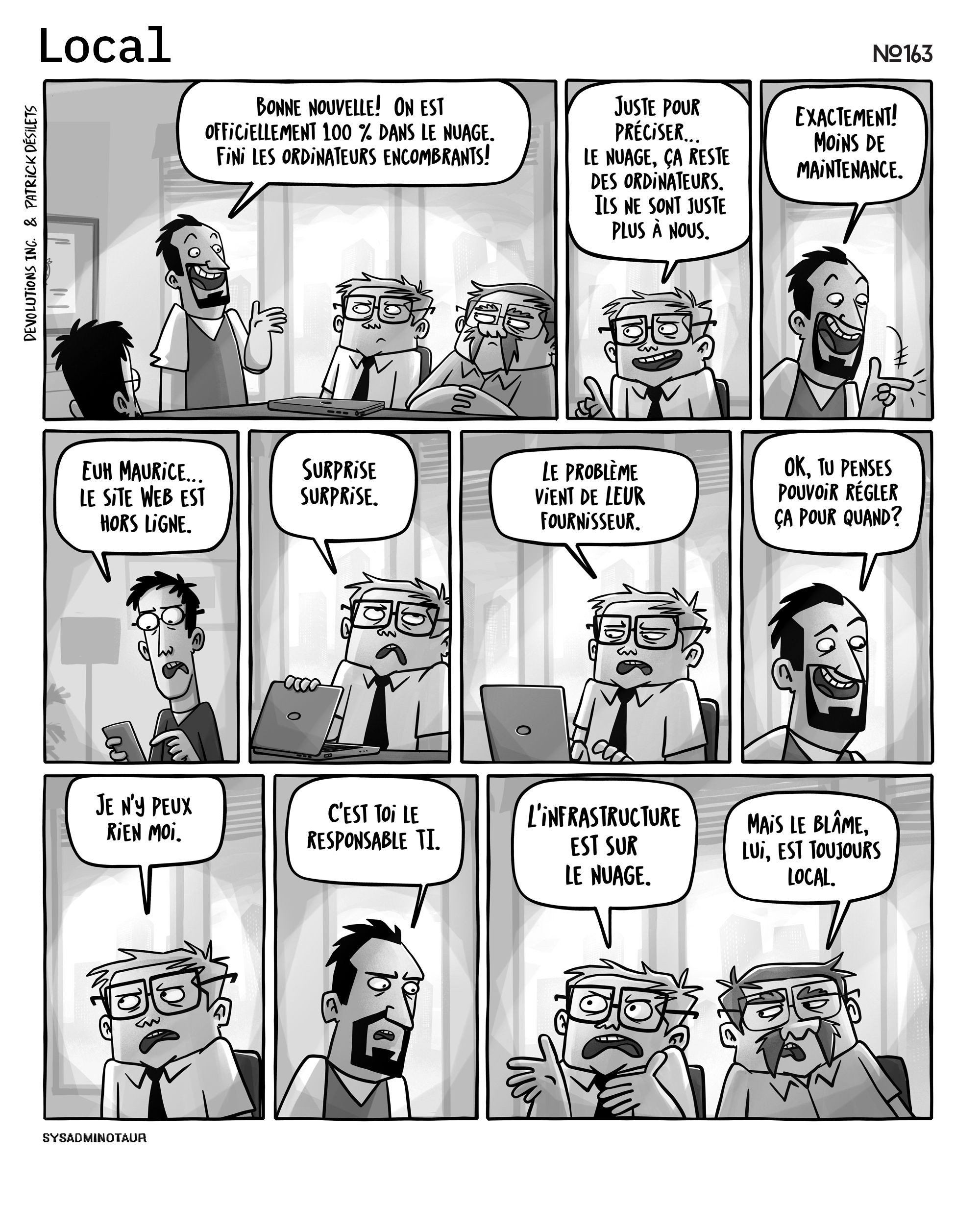 Sysadminotaur 163 local devolutions blogue