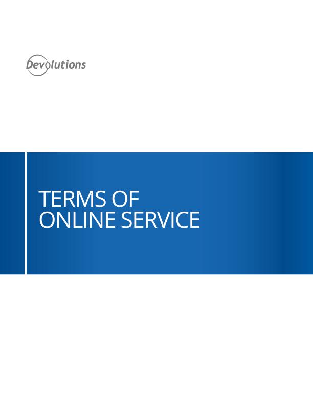 Terms of Online Service