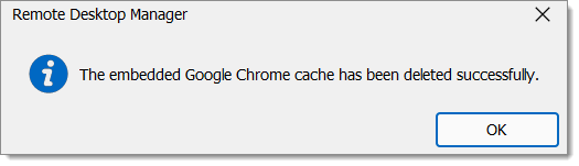 Clear Cache window