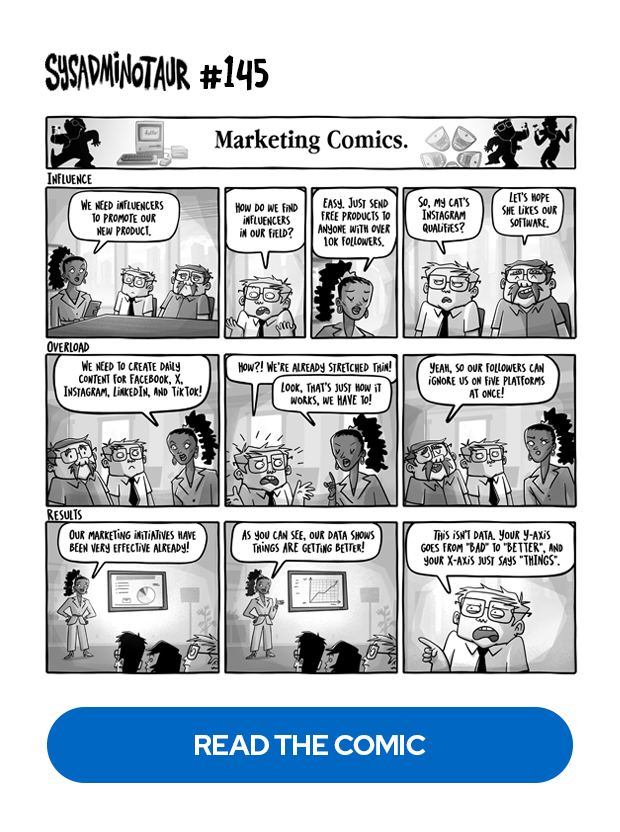 Sysadminotaur 145 - Marketing Comics