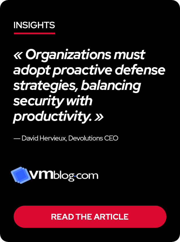 David Hervieux talks is quoted in vmblog's article