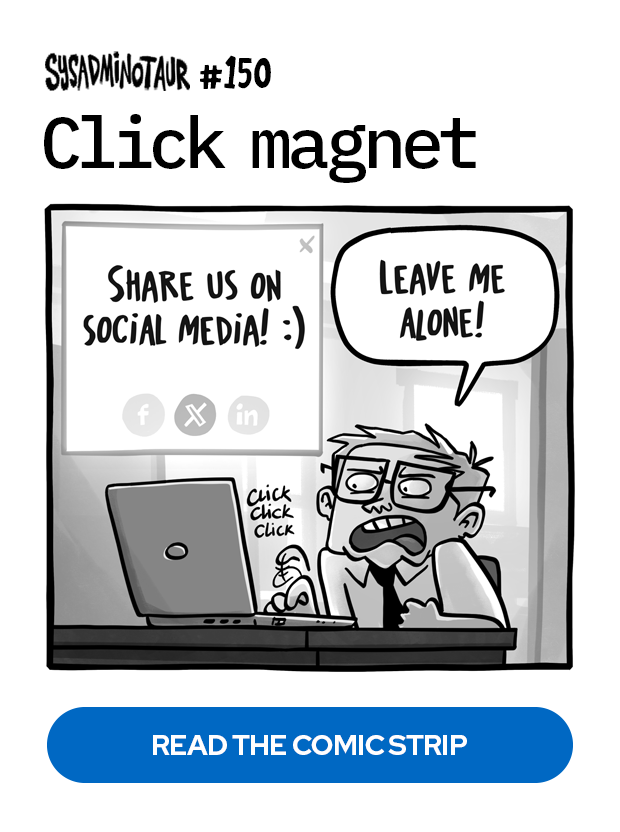 Sysadminotaur 150 - Click magnet