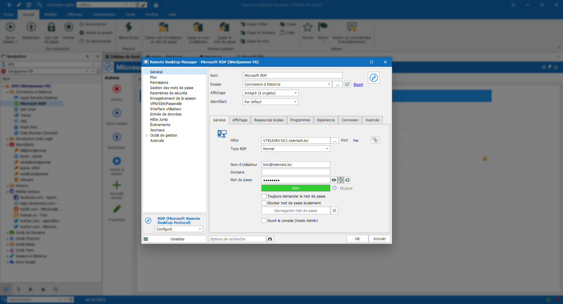 Personnalisez vos entrées selon vos besoins - Remote Desktop Manager