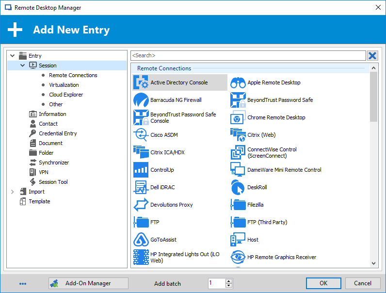 Gestion des connexions à distance - Remote Desktop Manager