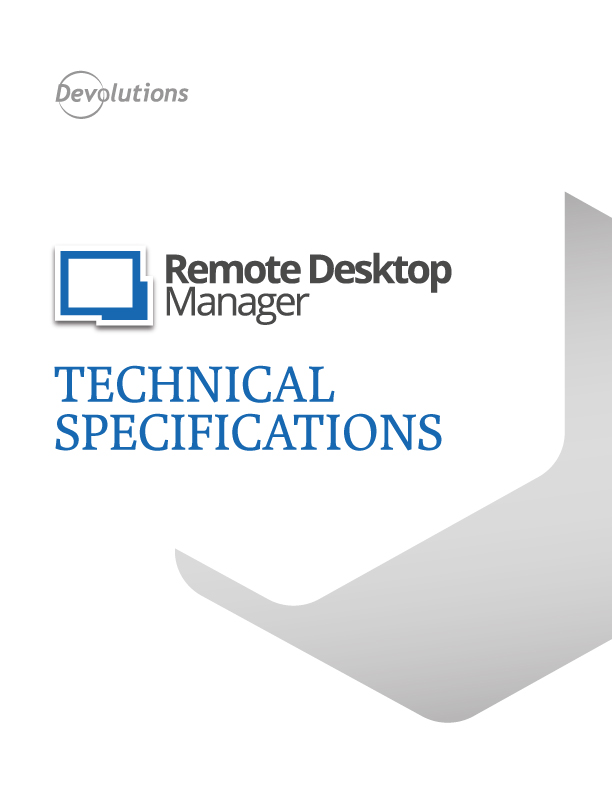 Remote Desktop Manager Remote Connection Management