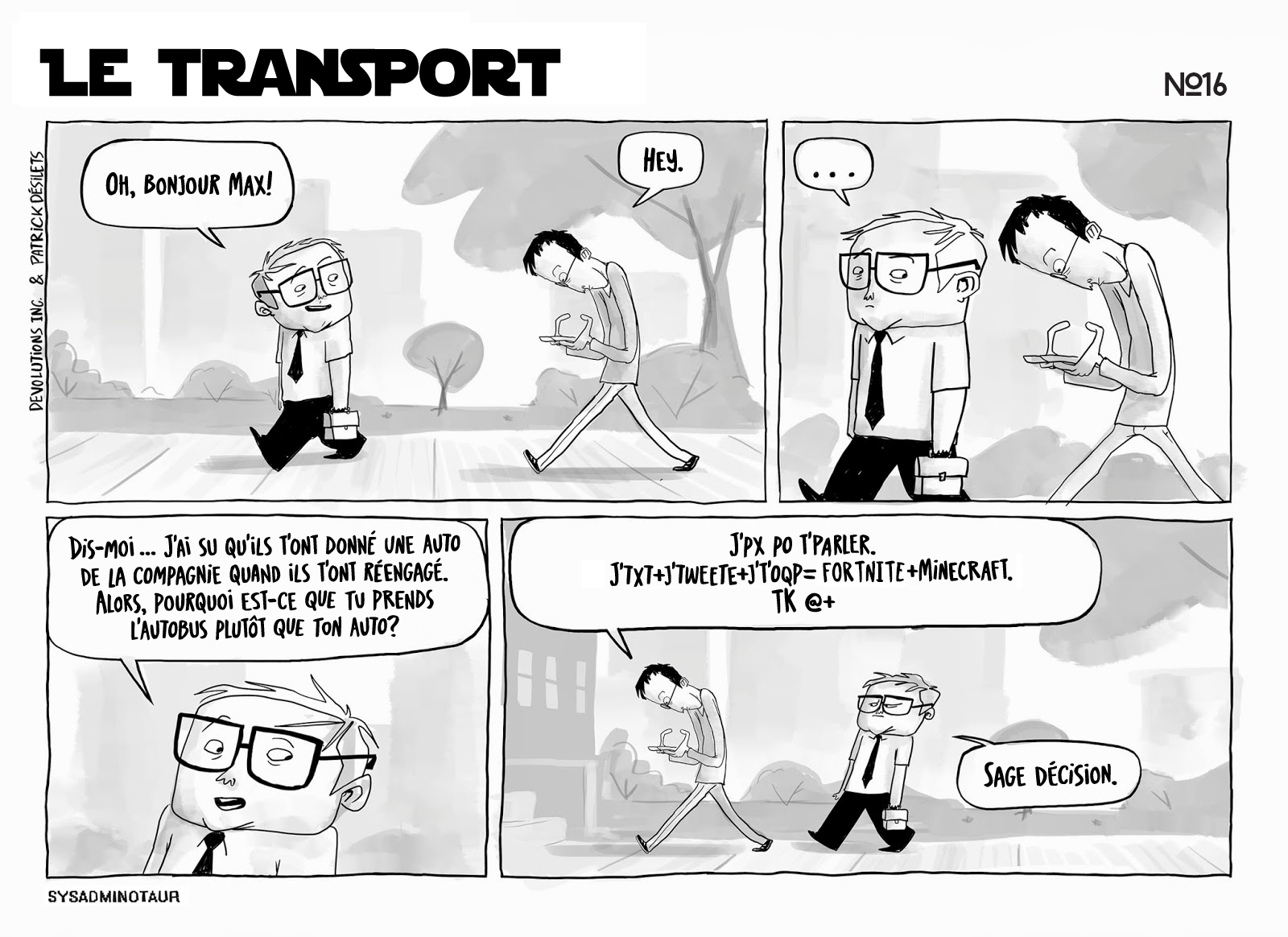 Sysadminotaur #16 - Le transport