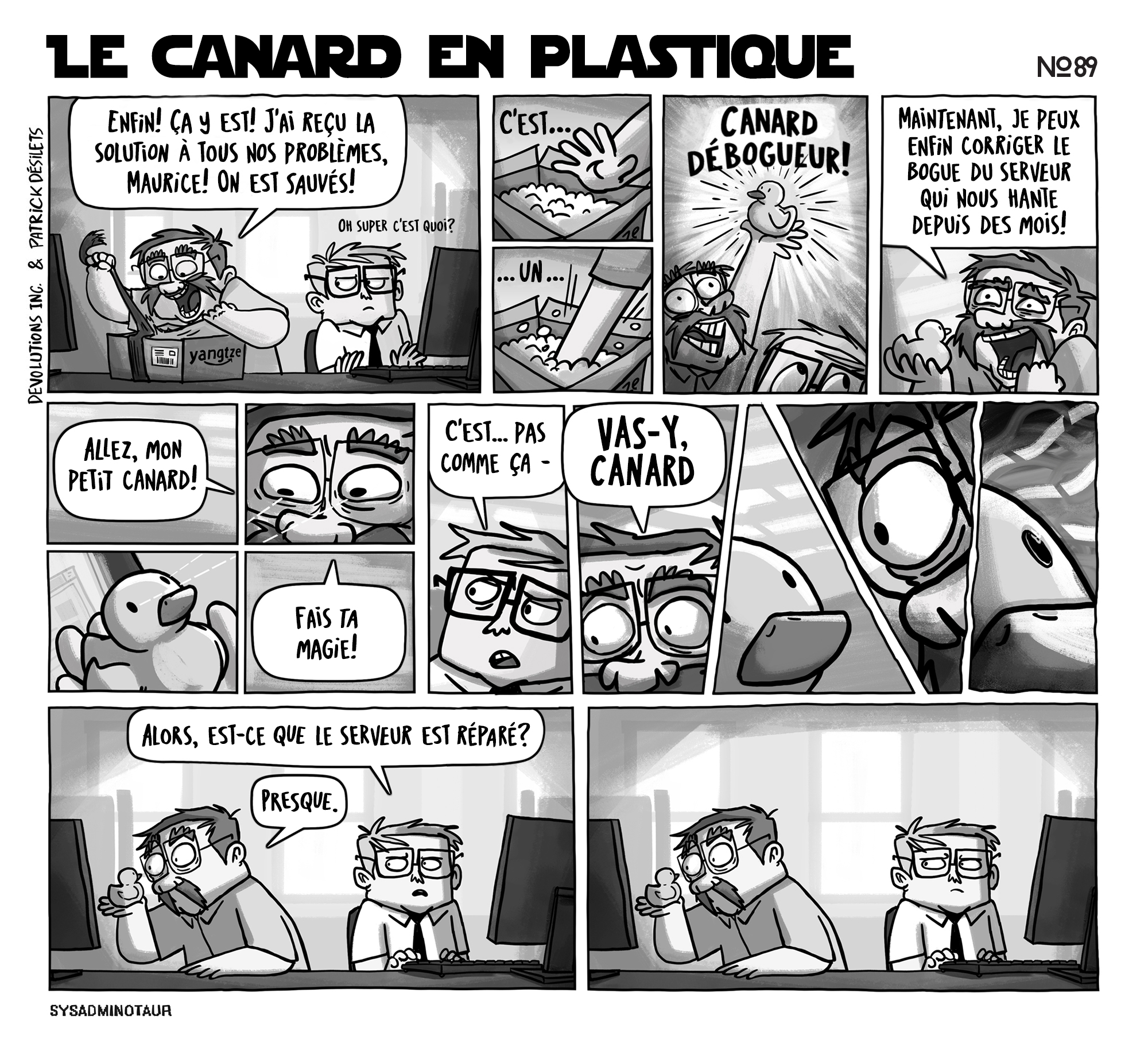 Sysadminotaur #89 : Le canard en plastique